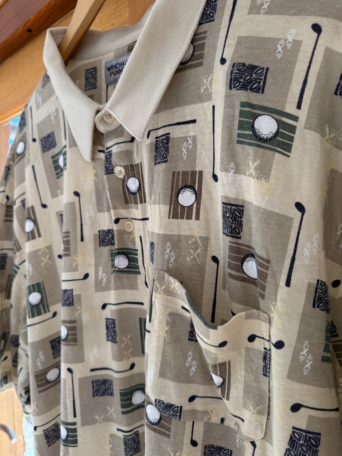 Vintage AOP Polo (XXL)