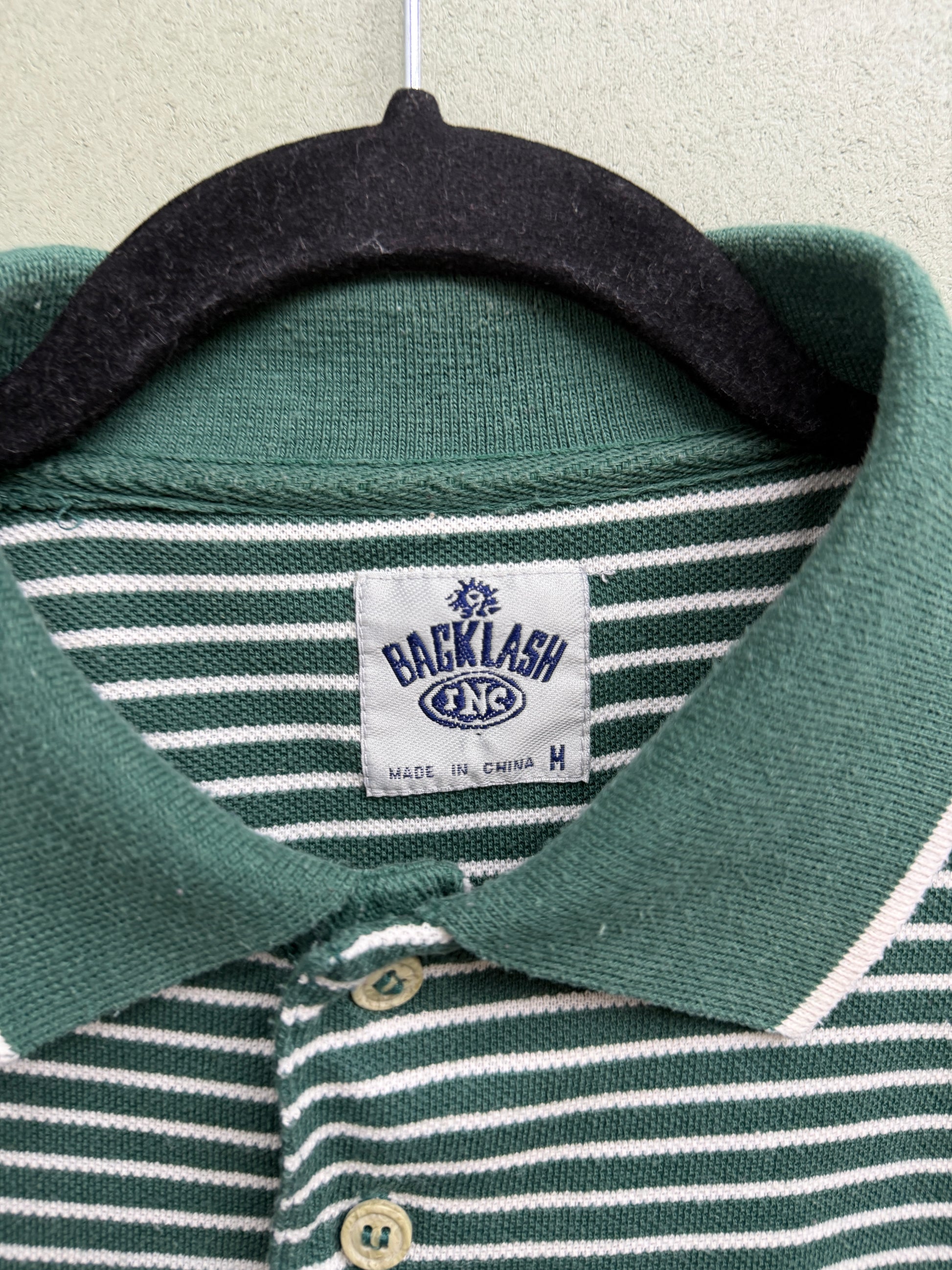 Vtg Stripe Polo M