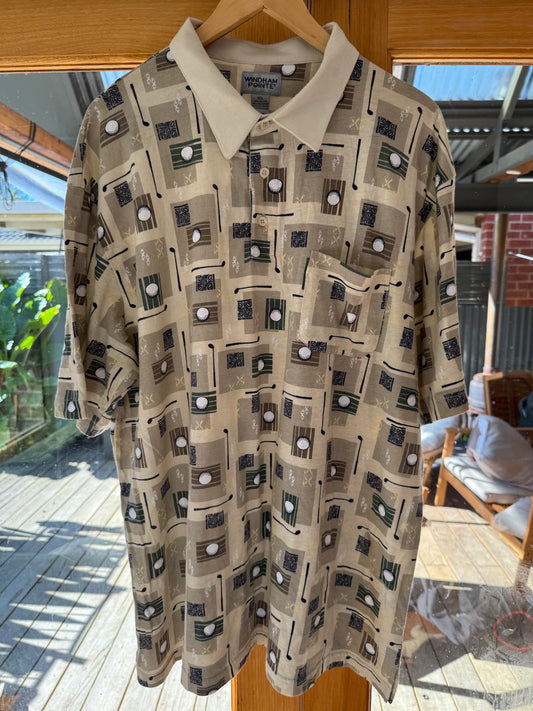 Vintage AOP Polo (XXL)