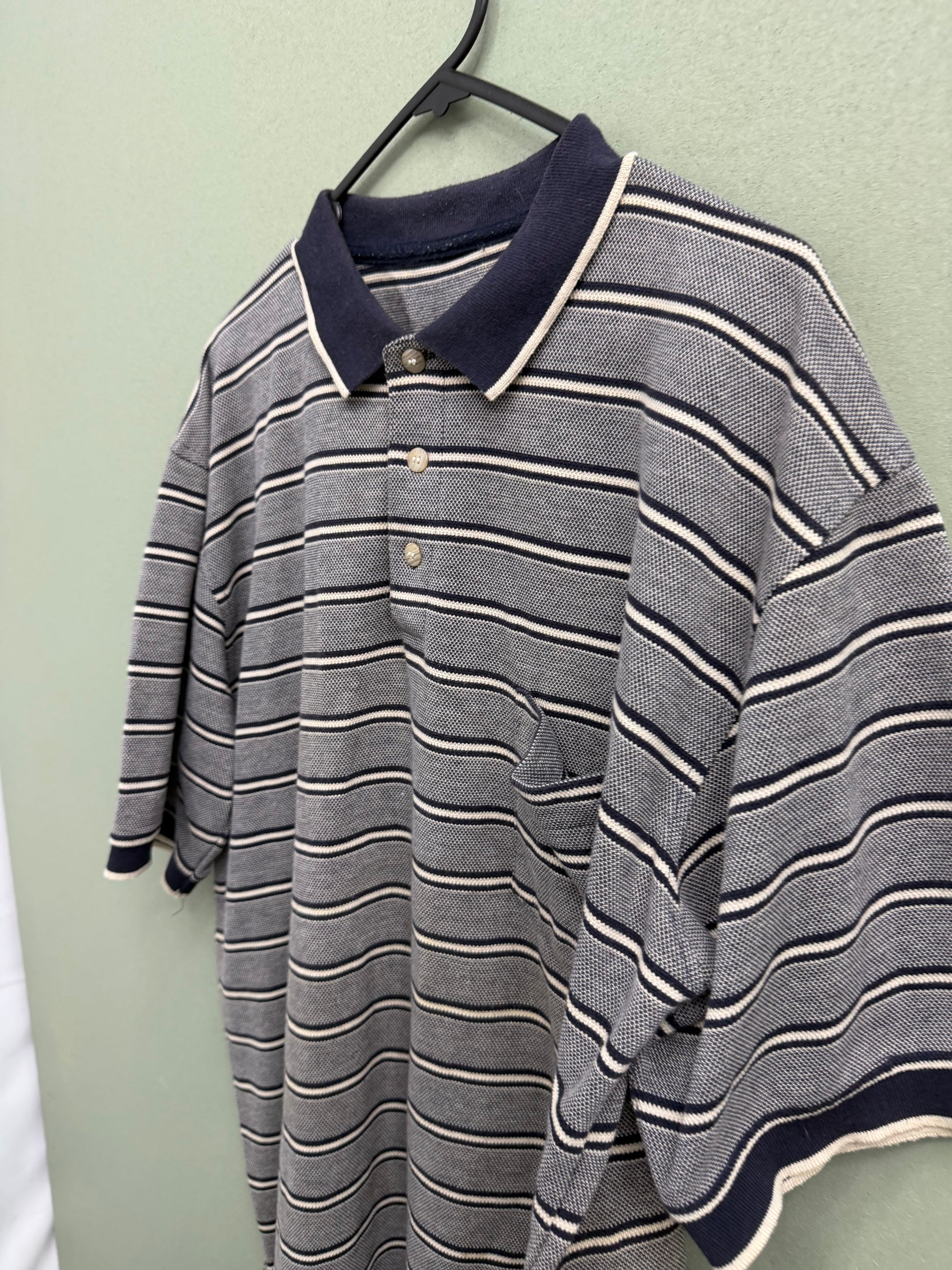 Stripe Polo XL