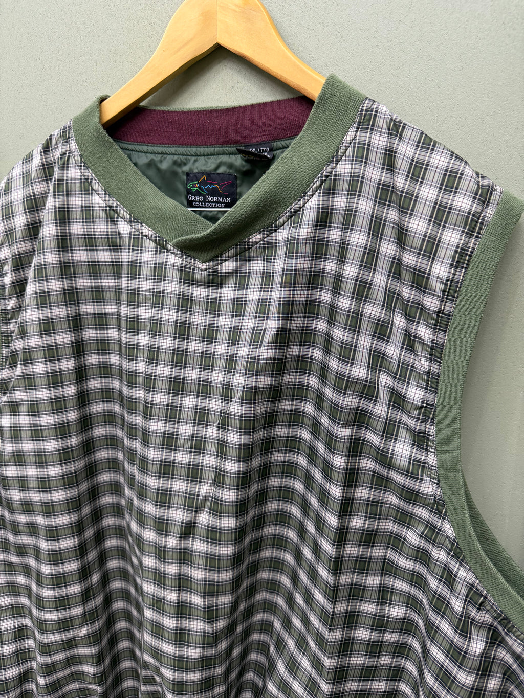 Greg Norman Plaid Vest XXL