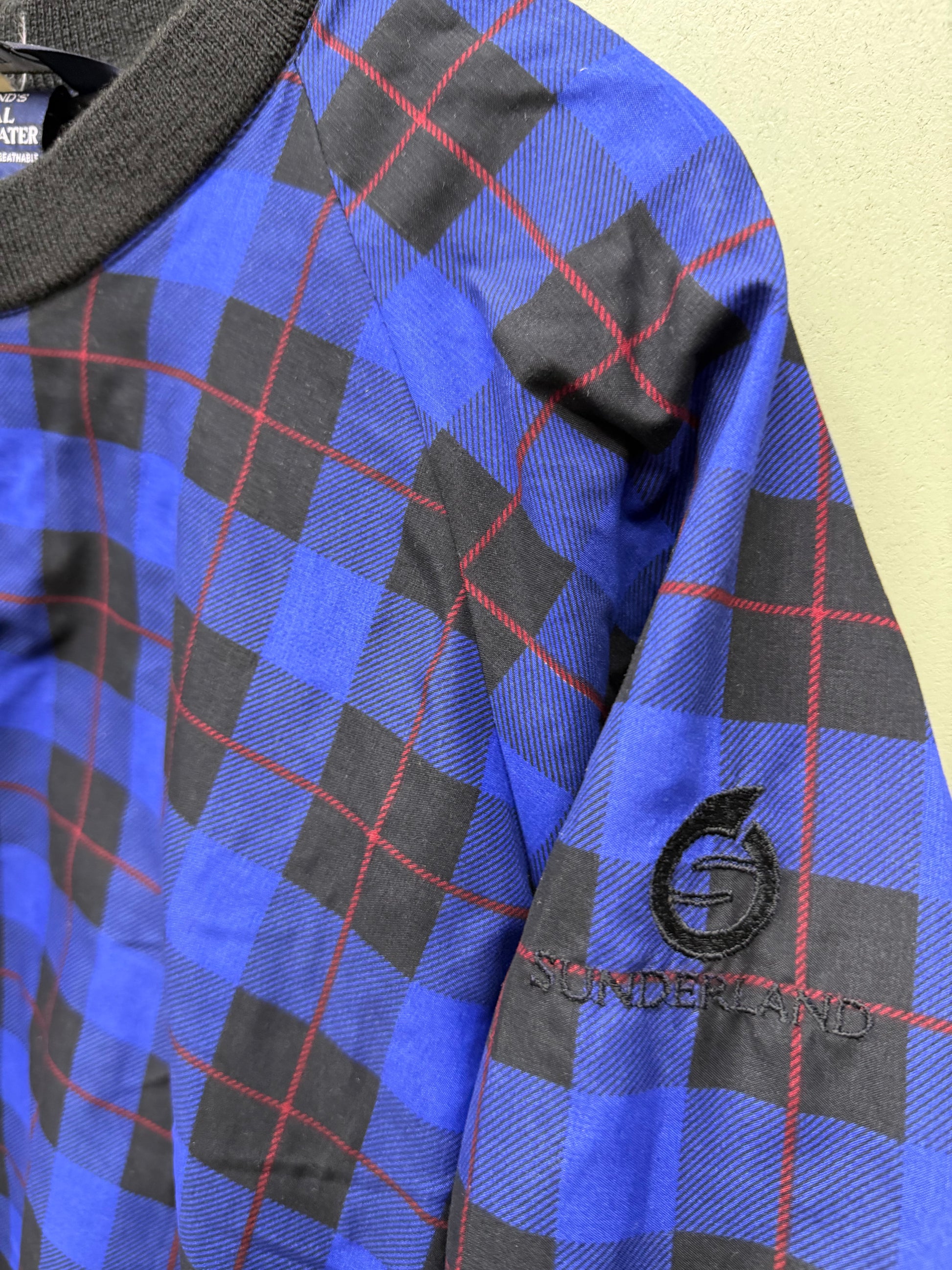 Plaid windbreaker XL