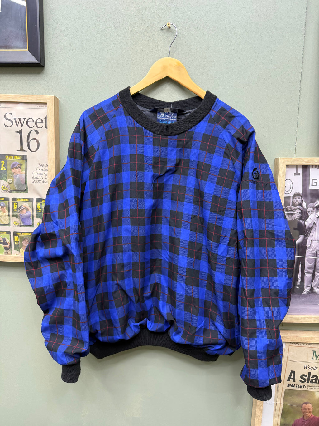 Plaid windbreaker XL