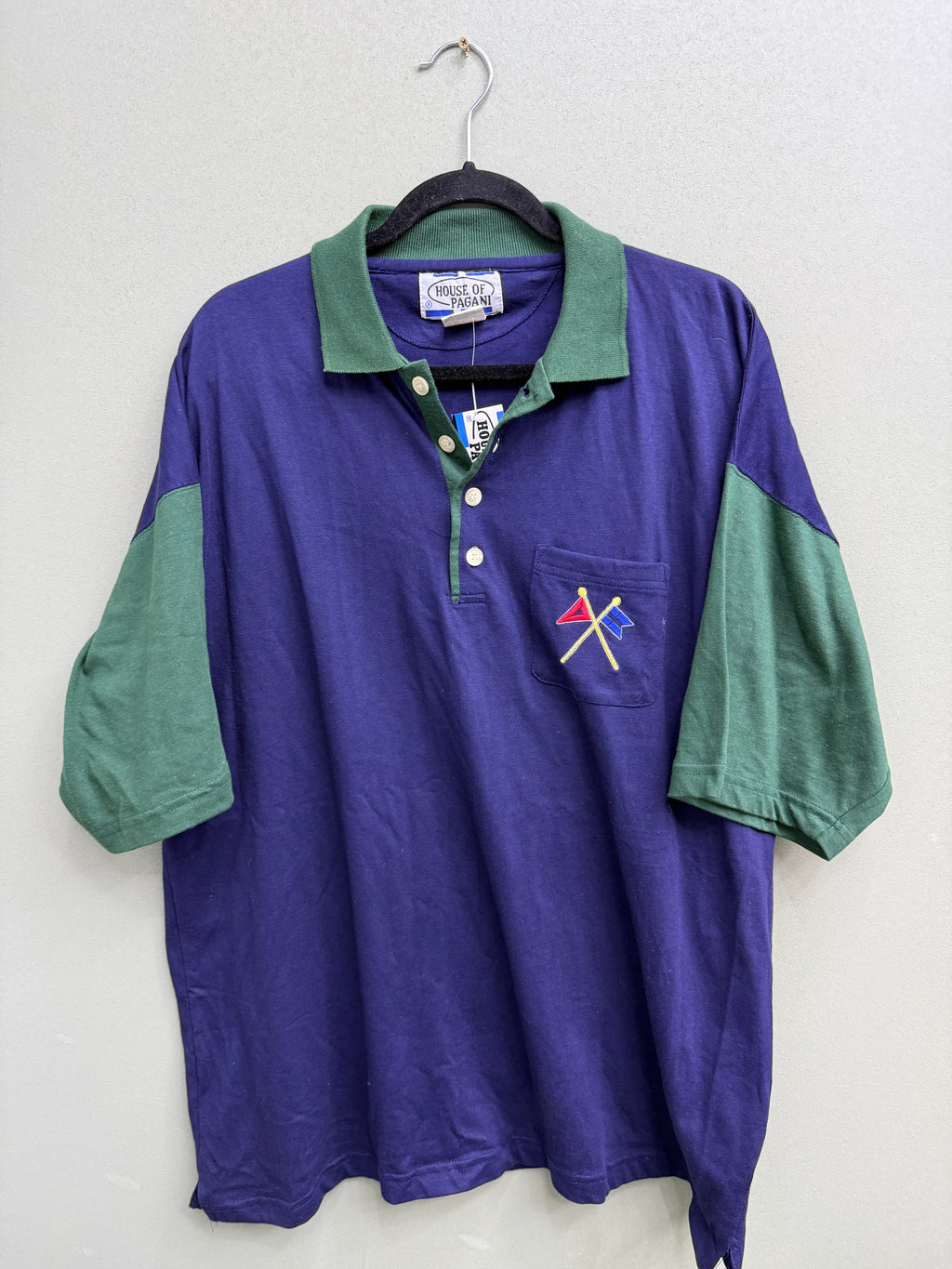 Vintage Colourblock Polo XL