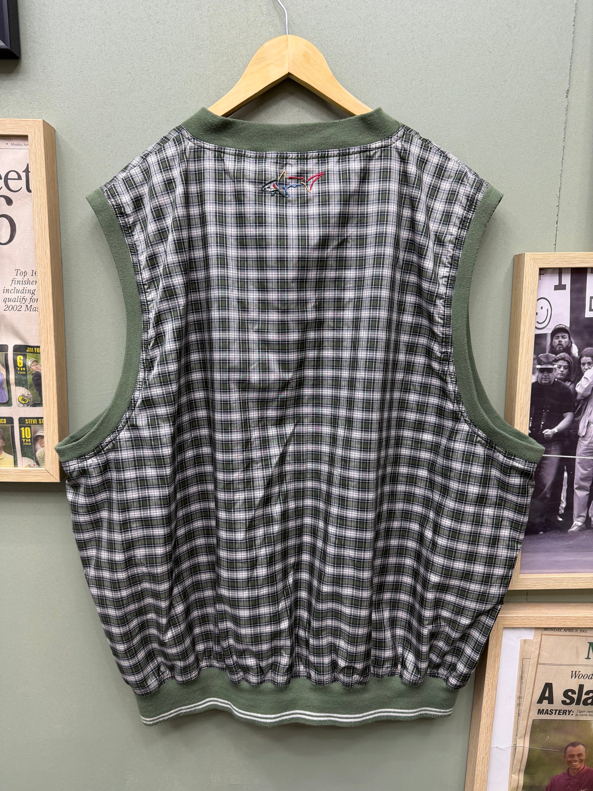 Greg Norman Plaid Vest XXL