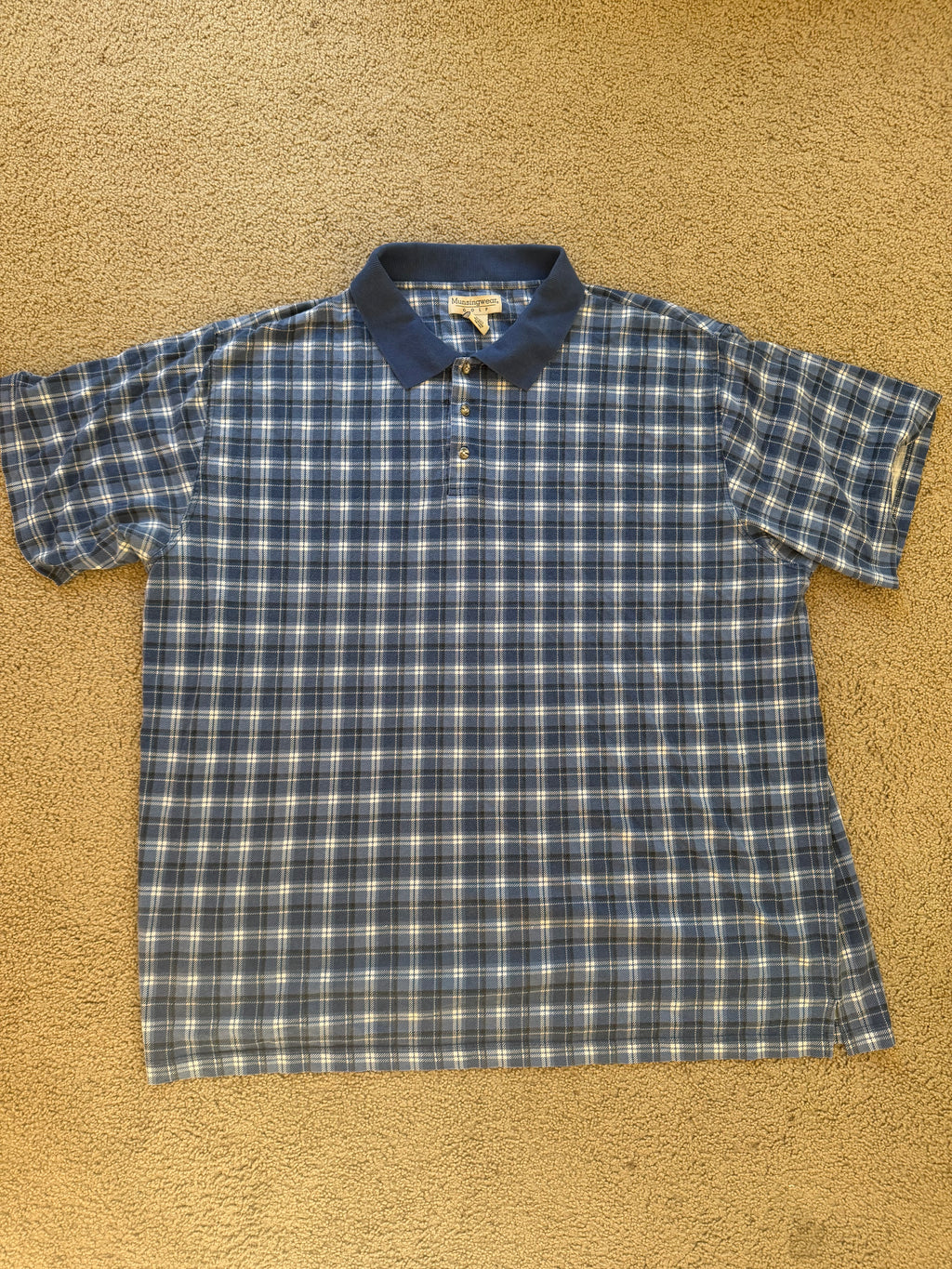 Plaid Golf Polo XXXL
