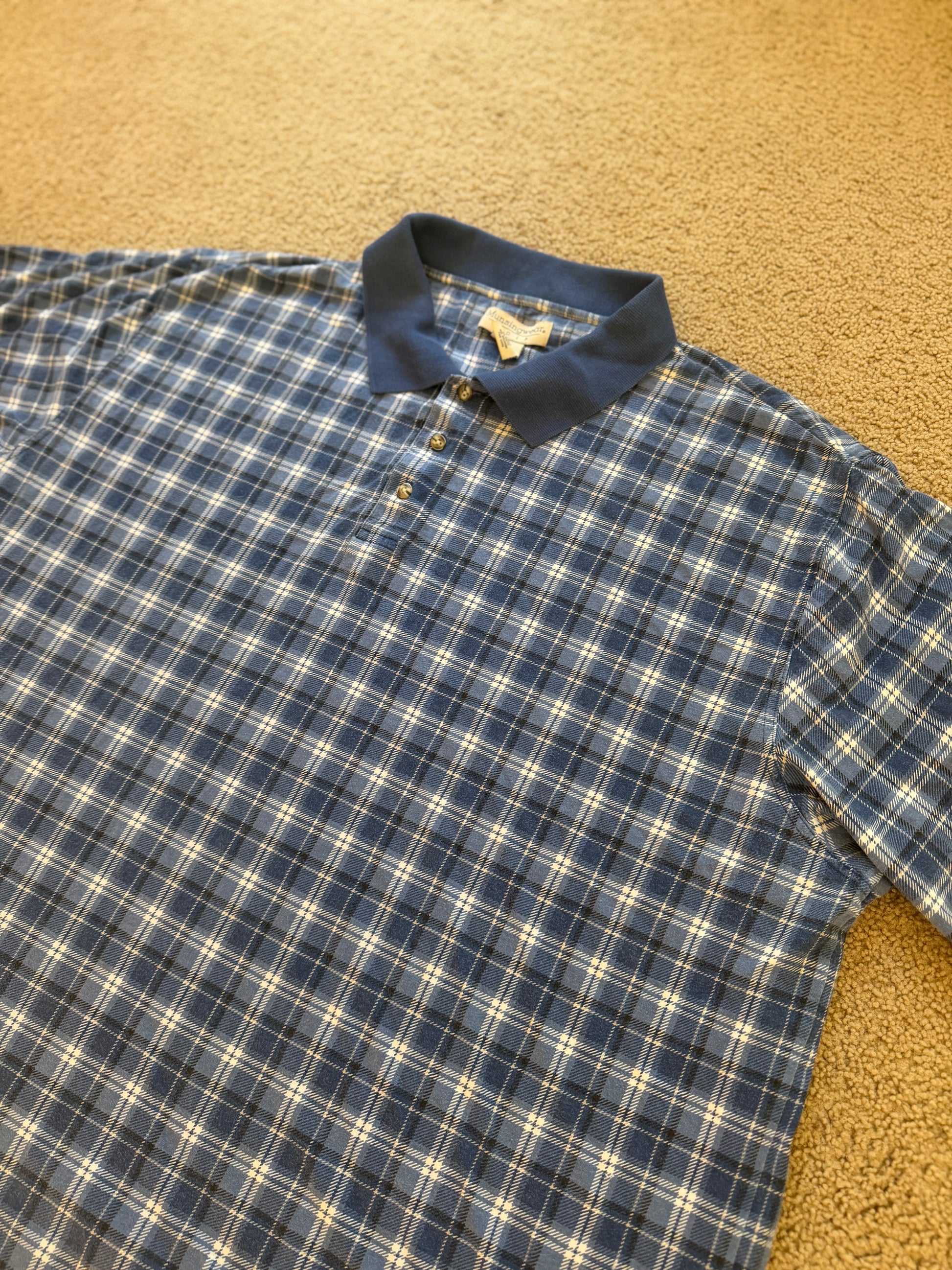 Plaid Golf Polo XXXL