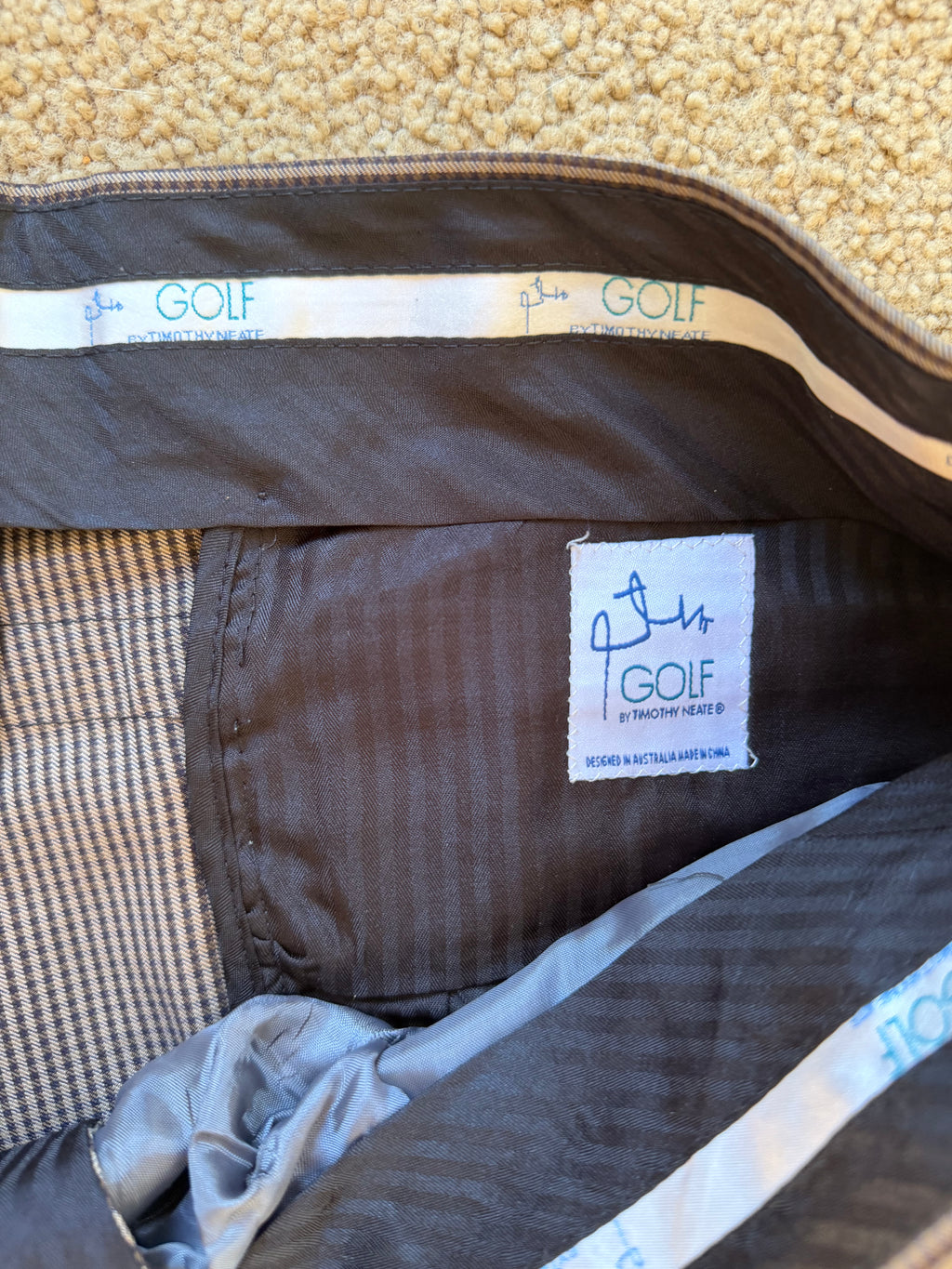 Vintage check golf pants 38