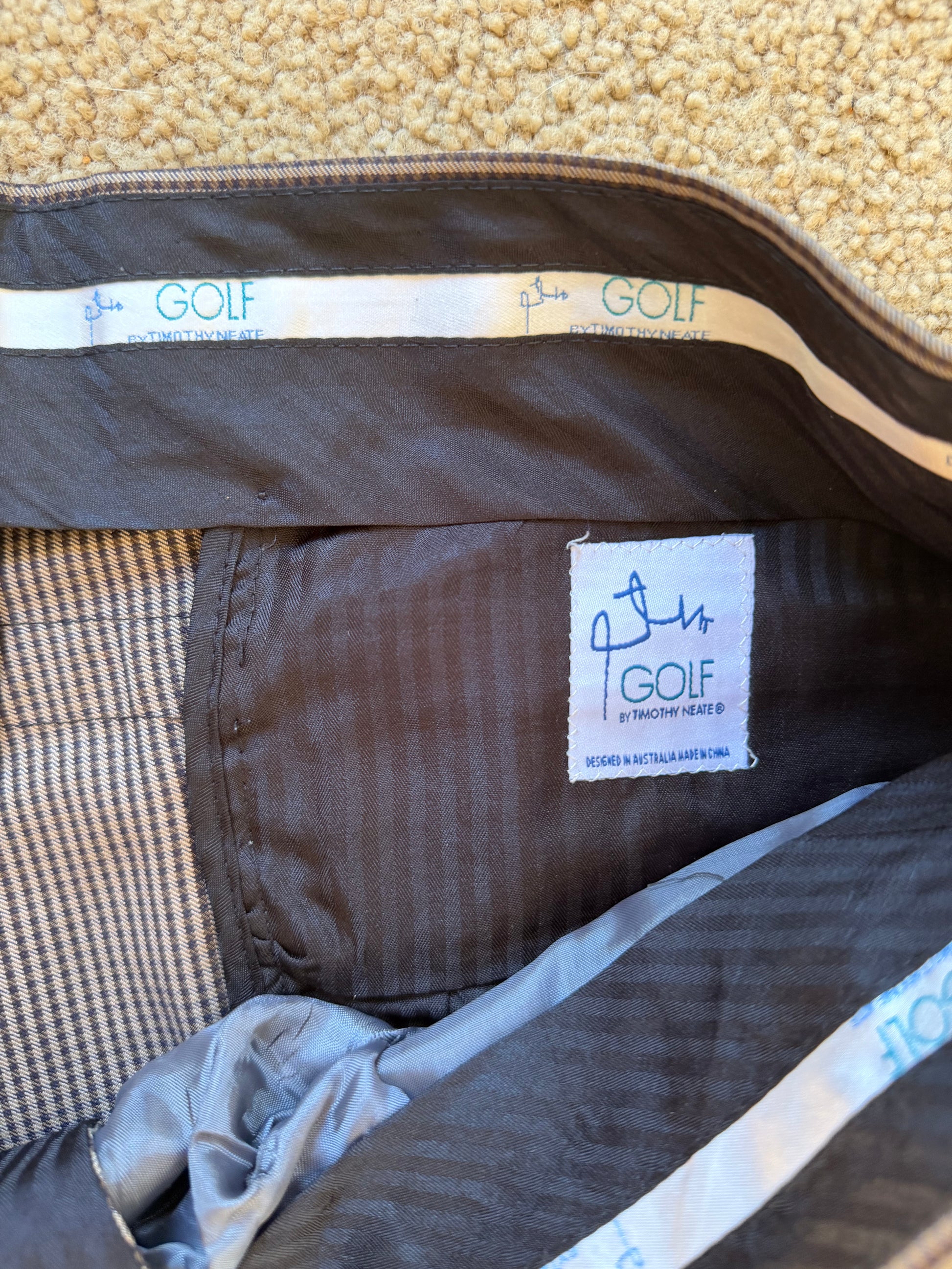 Vintage check golf pants 38