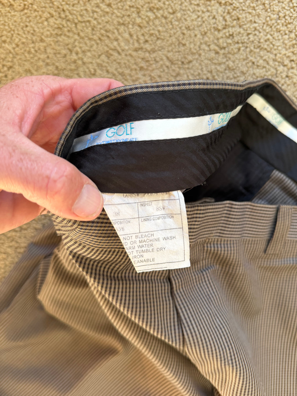 Vintage check golf pants 38